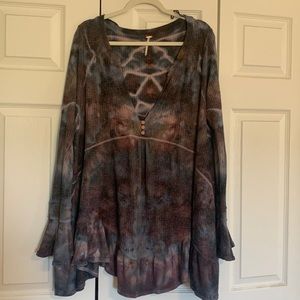 Free People hand tie dyed tunic from boutique